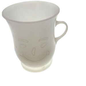 vintage Kool Aid Cup Kool Aid Man face plastic with handle white plastic 1970s